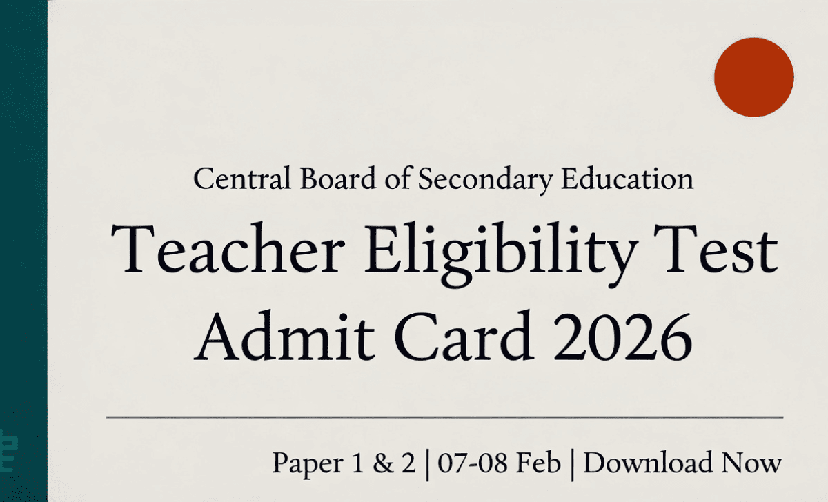 CTET Admit Card 2026