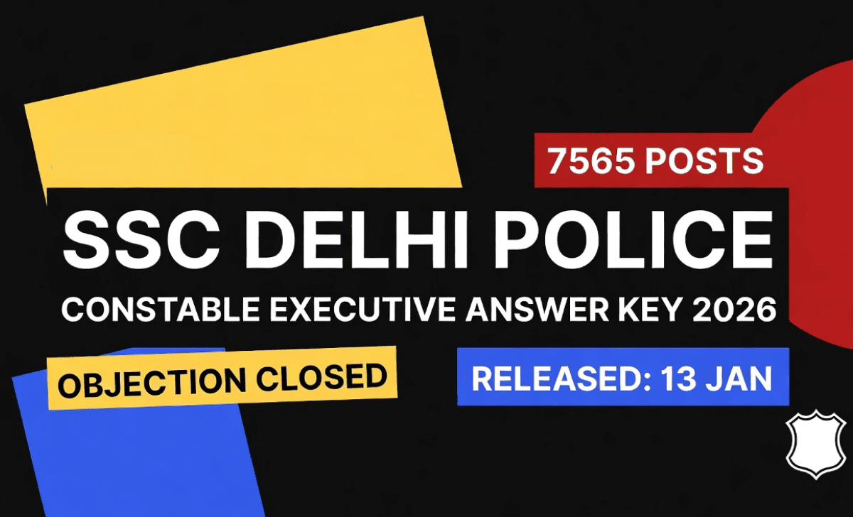 SSC Delhi Police Constable (Executive) Answer Key 2026