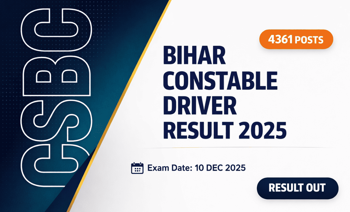 Bihar Constable Driver Result 2025