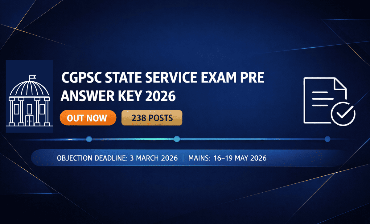 CGPSC State Service Exam Pre Answer Key 2026
