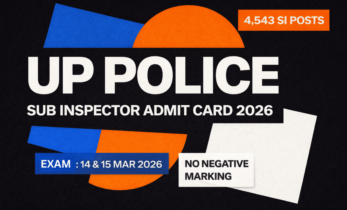 UP Police SI Admit Card 2026