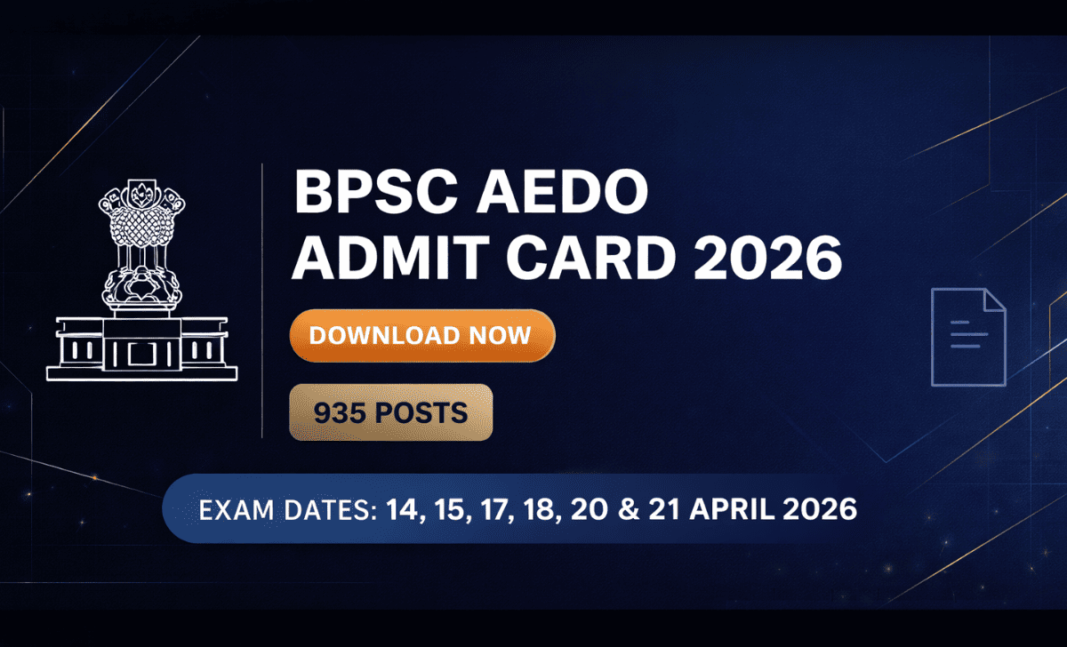 BPSC AEDO Admit Card 2026