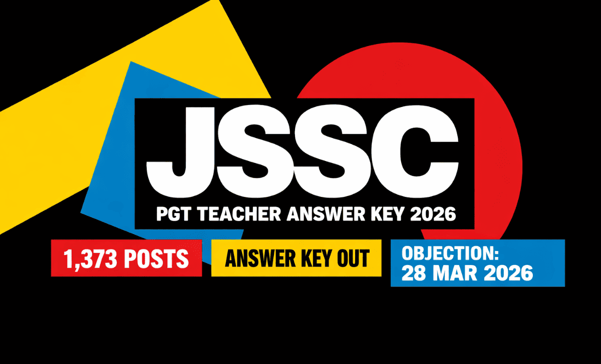 JSSC PGT Teacher Answer Key 2026