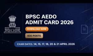 BPSC AEDO Admit Card 2026