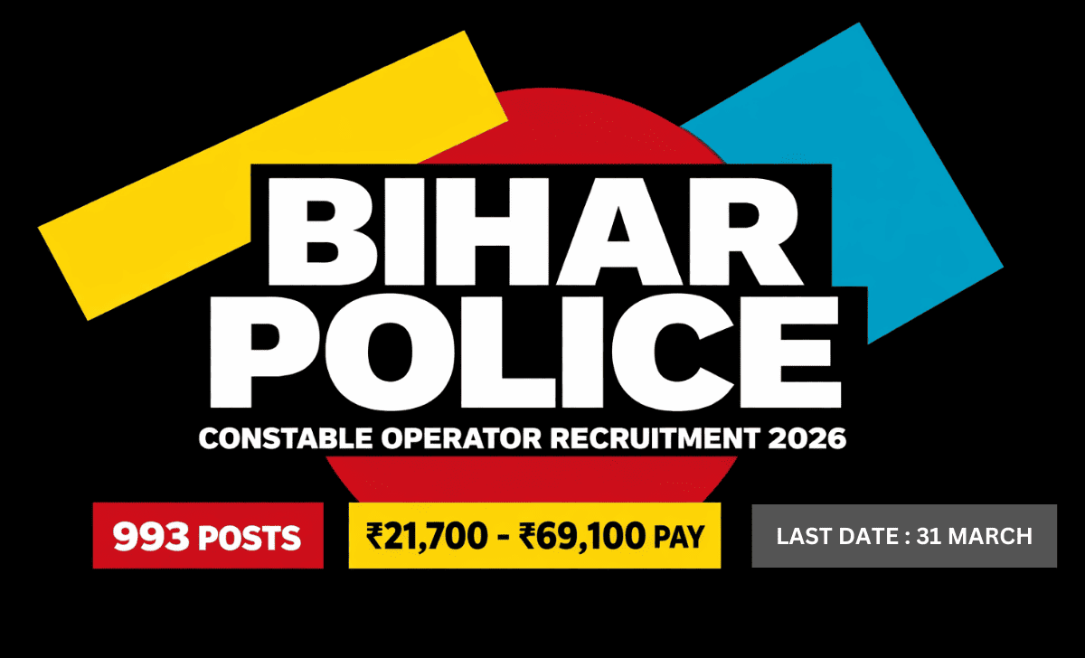 Bihar Police Constable Operator Recruitment