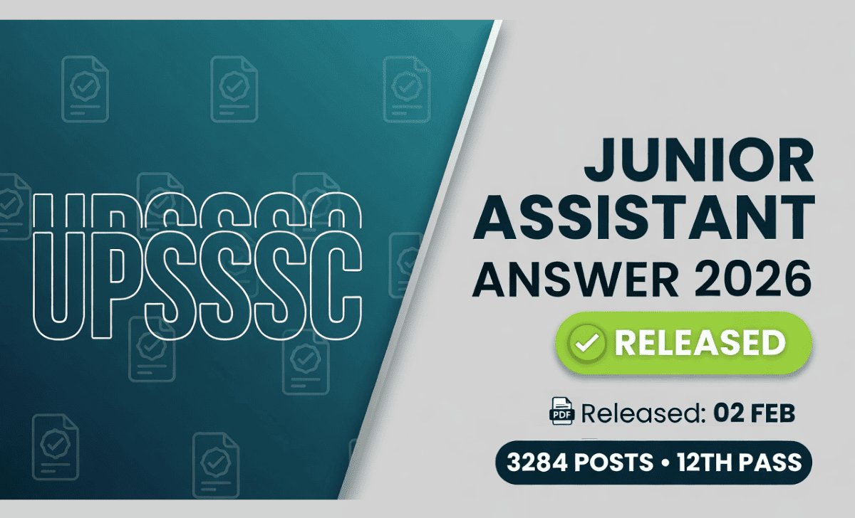 UPSSSC Junior Assistant Answer Key 2026
