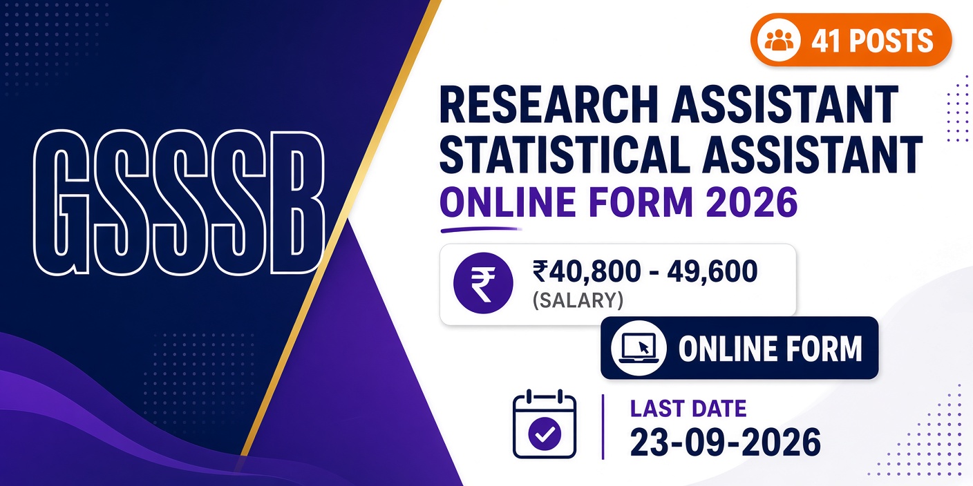 GSSSB Research Assistant Statistical Assistant Online Form