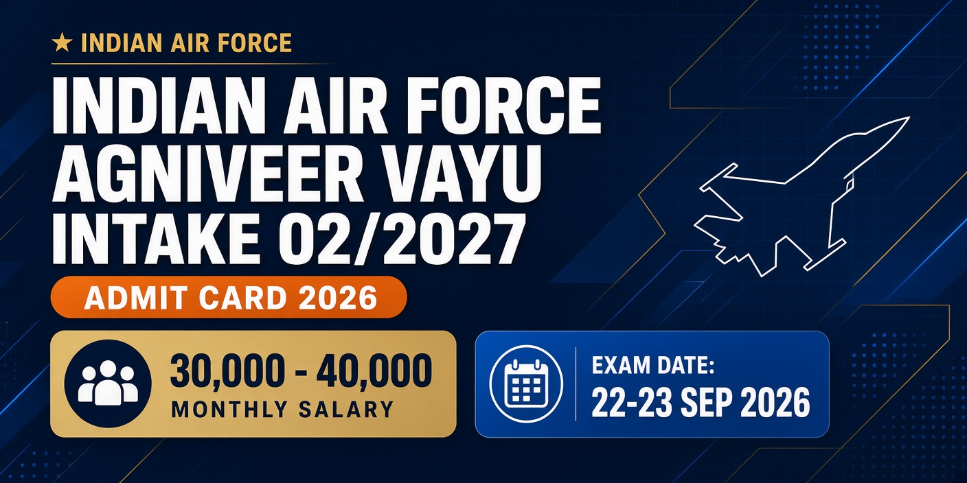 Indian Air Force Agniveer Vayu Intake 02/2027 Admit Card