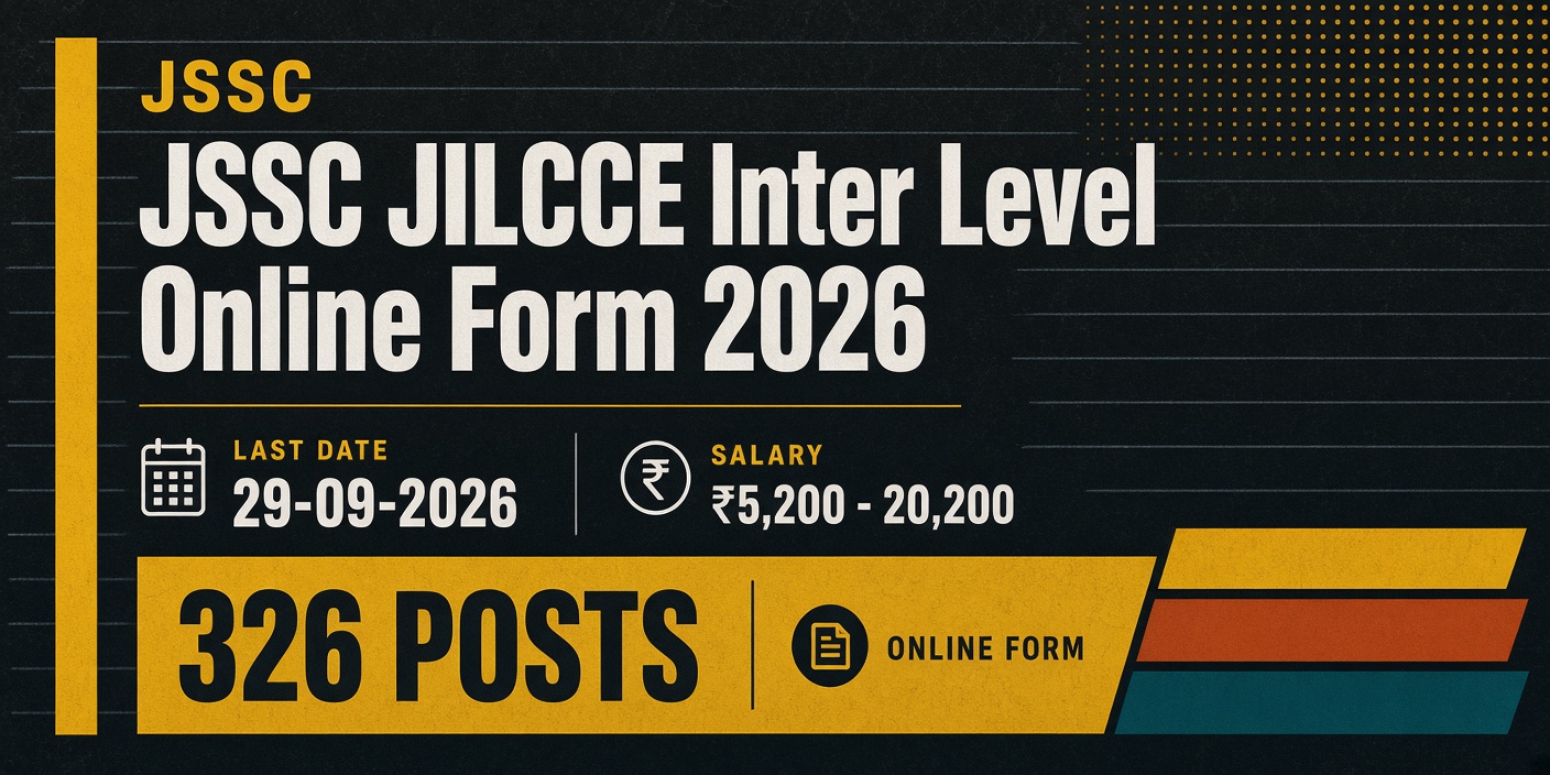 JSSC JILCCE Inter Level Online Form