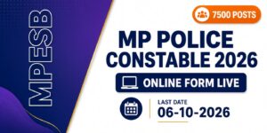 MPESB MP Police Constable Online Form 2026
