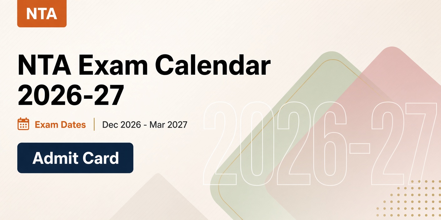 NTA Exam Calendar 2026