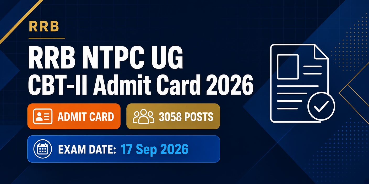 RRB NTPC UG CBT II Admit Card