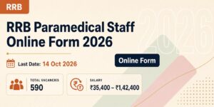 RRB Paramedical Staff Online Form 2026