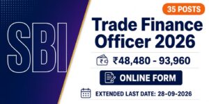 SBI SO Trade Finance Officer Online Form 2026