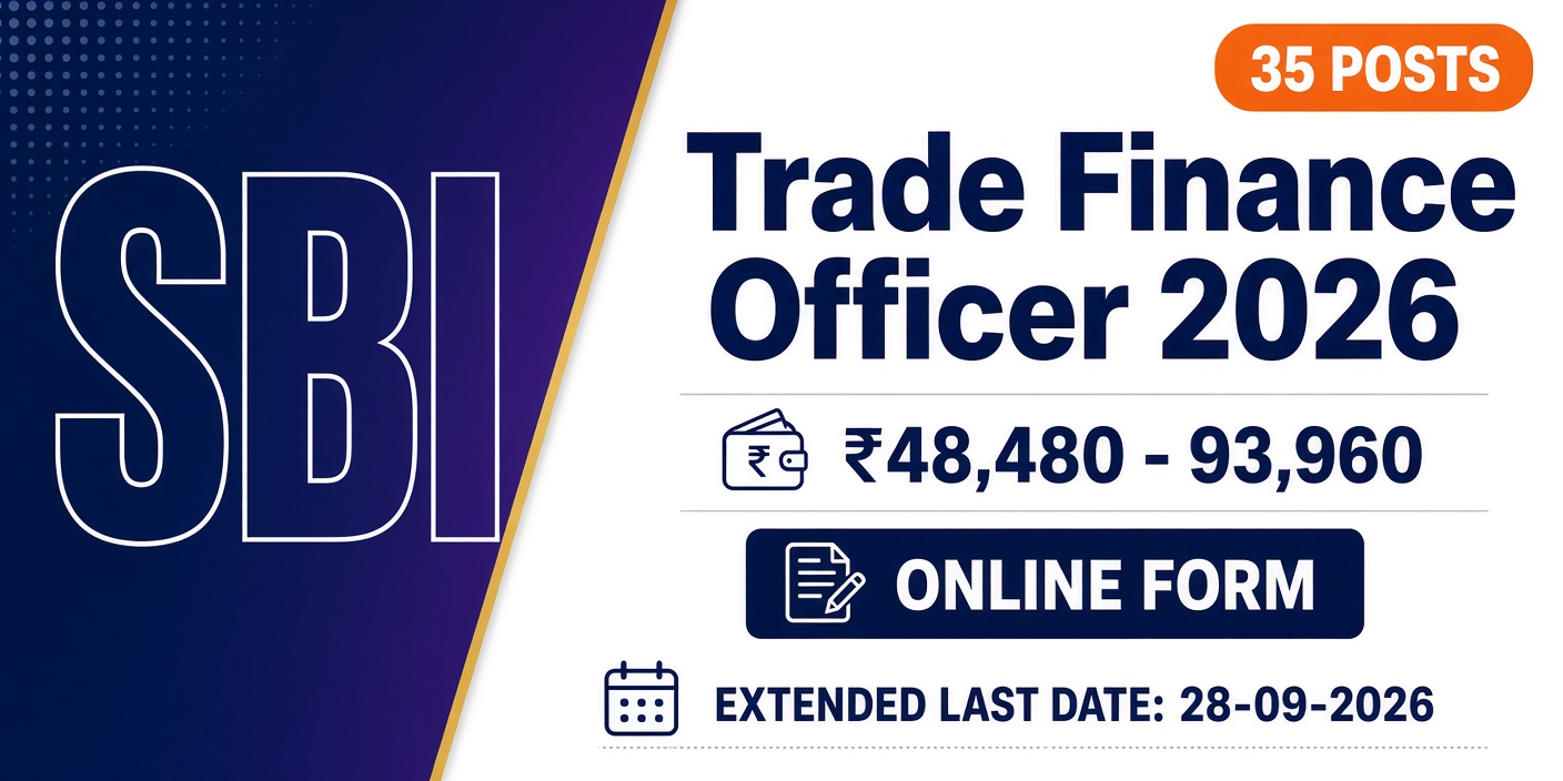 SBI SO Trade Finance Officer Online Form