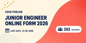 SSSB Punjab Junior Engineer Online Form 2026