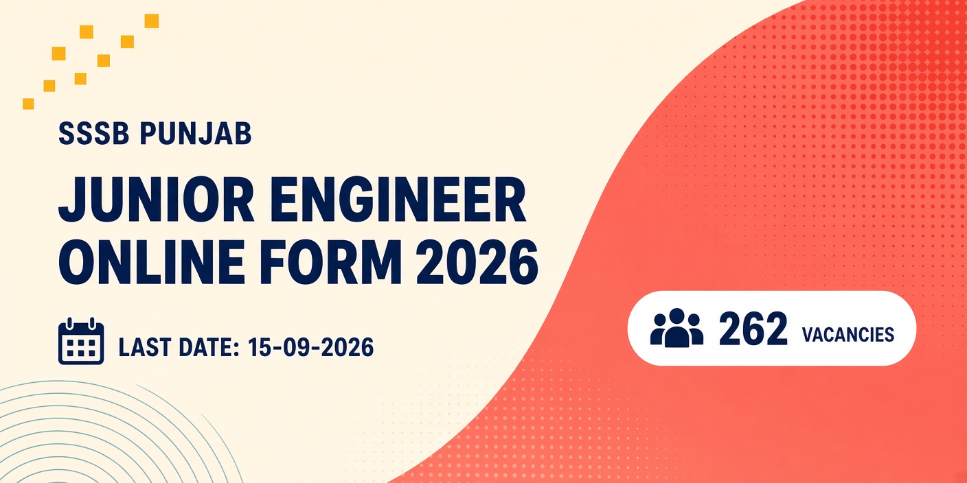 SSSB Punjab Junior Engineer Online Form