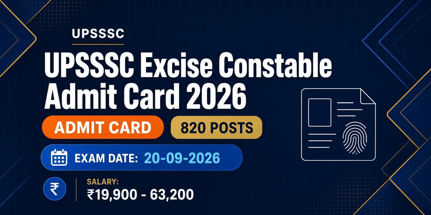 UPSSSC Excise Constable Admit Card