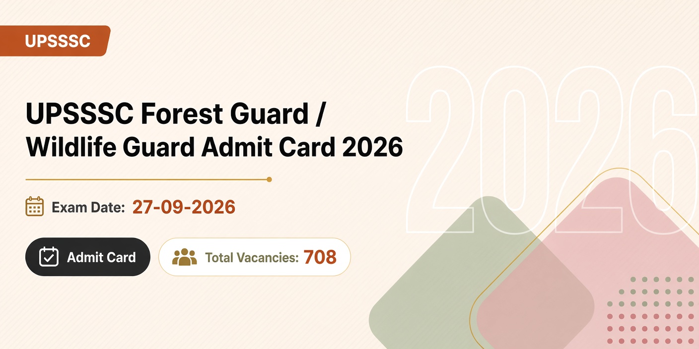 UPSSSC Forest Guard / Wildlife Guard Admit Card