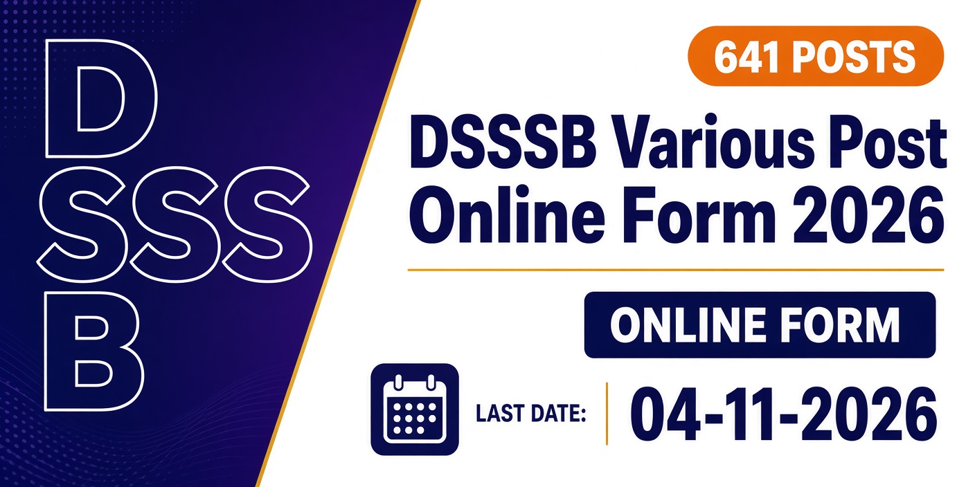 DSSSB Various Post Online Form