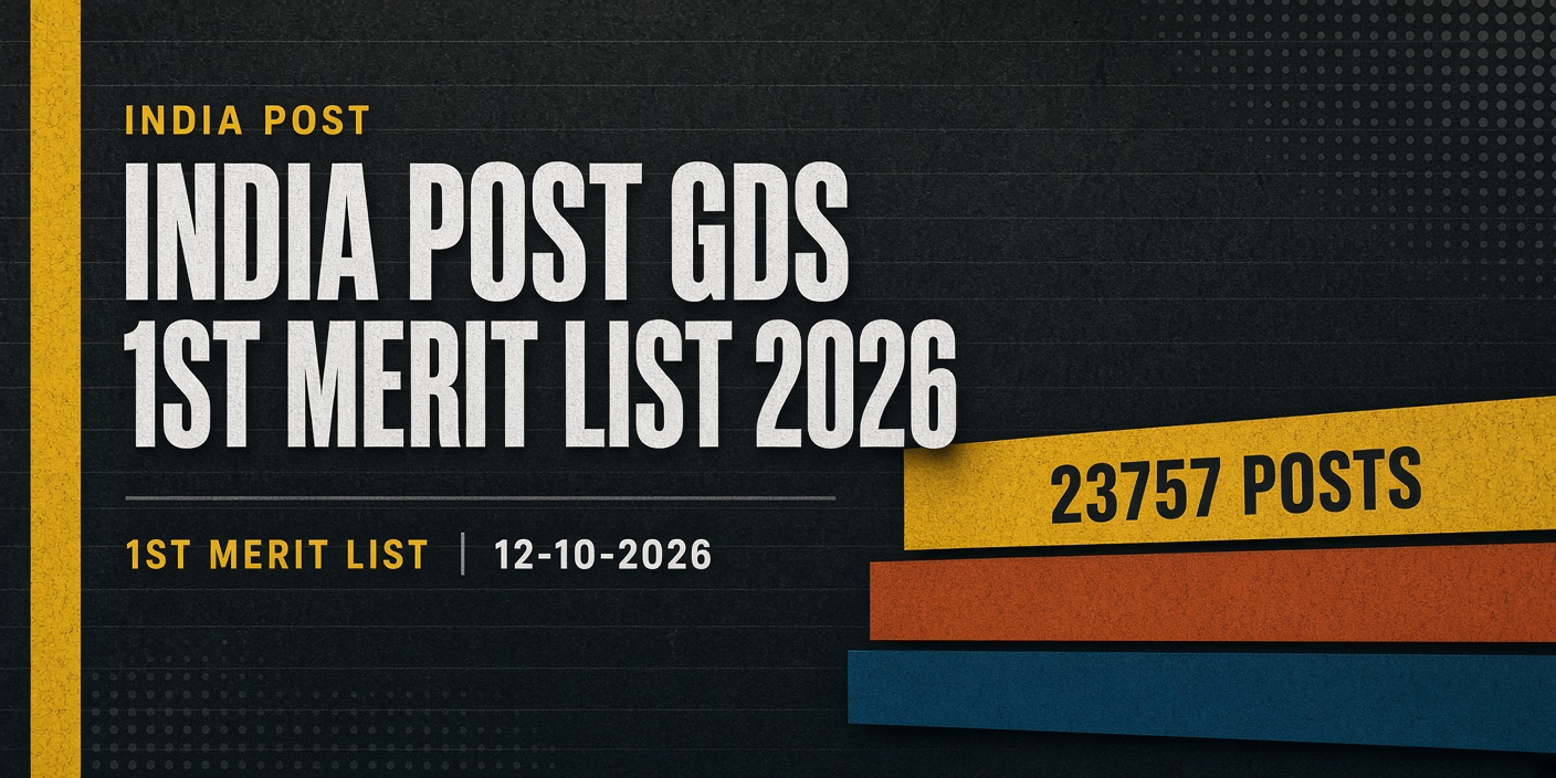 India Post GDS 1st Merit List