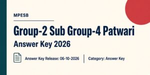 MPESB Group-2 Sub Group-4 Patwari Answer Key 2026
