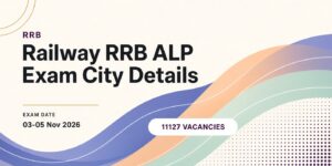 Railway RRB ALP Exam City Details