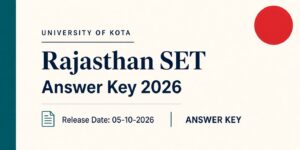 Rajasthan SET Answer Key 2026