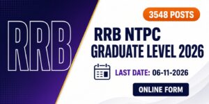 RRB NTPC Graduate Level Online Form 2026