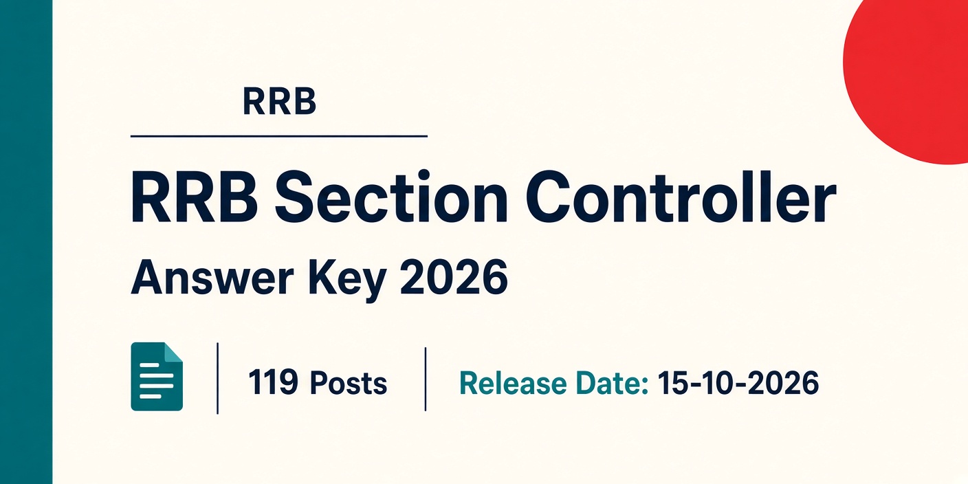 RRB Section Controller Answer Key