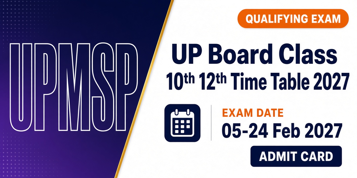 UP Board Class 10th 12th Time Table