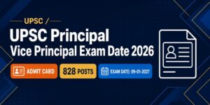 UPSC Principal Vice Principal Exam Date 2026
