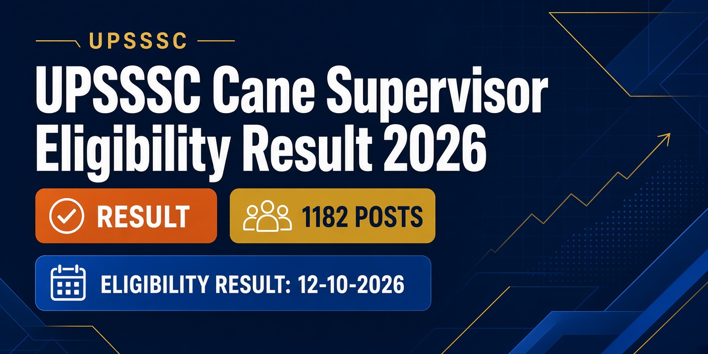 UPSSSC Cane Supervisor Eligibility Result